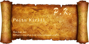 Peits Kirill névjegykártya
